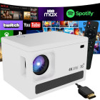 Video projektors ar Android TV 11.0, Wi-Fi, Bluetooth un 4K signāla atbalstu, X6, līdz 100 collām
