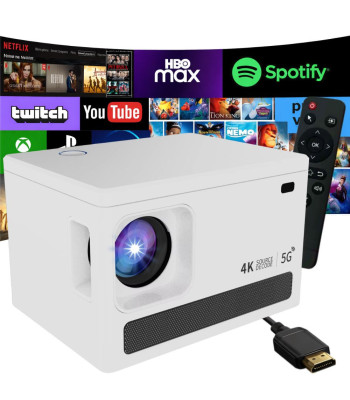 Video projektors ar Android TV 11.0, Wi-Fi, Bluetooth un 4K signāla atbalstu, X6, līdz 100 collām