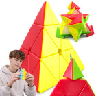 Loģiskais izglītojošais piramīdas kubs Speed Cube Pyraminx, 9,5cm x 9,5cm x 9,5cm