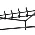 Stūra brīvi stāvošs drēbju pakaramais ar apavu plauktiem, metāla garderobe, 174cm x 42cm x 42cm