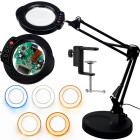 Galda lupa ar LED lampu, 10x