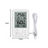Bezvadu meteoroloģiskā stacija ar LCD displeju, termometru, vadu sensoru, higrometru un magnētu, 12cm x 7,5cm
