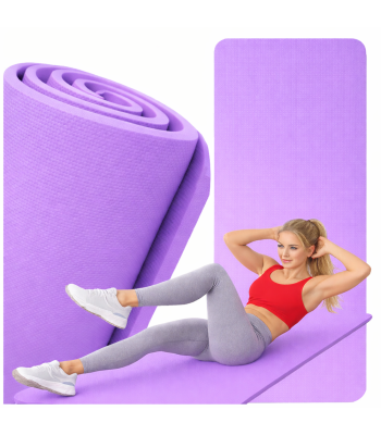 Vingrošanas paklājiņš jogai, pilatesam un fitnesam, violets, 170 × 60 cm, 1 cm biezs