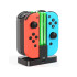 Uzlādes stacija Nintendo Switch Joy-Con kontrolieriem ar LED indikatoriem, 4 kontrolieriem