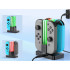 Uzlādes stacija Nintendo Switch Joy-Con kontrolieriem ar LED indikatoriem, 4 kontrolieriem