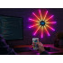 RGB LED lampa ar uguņošanas efektu, vadību lietotnē un pulti, pašlīmējoša