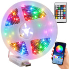 Āra RGB LED lente, ūdensizturīga, IP65, USB, Bluetooth vadība un tālvadības pults, 10 m