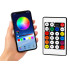 Āra RGB LED lente, ūdensizturīga, IP65, USB, Bluetooth vadība un tālvadības pults, 10 m