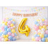 Zelta folijas balons cipara 4 formā, 26 collas (66 cm)