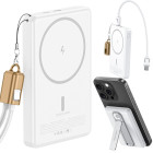 Magnētiskā bezvadu uzlādes powerbanka ar USB-C un Lightning, 20 W, 5000 mAh