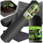 Mulčēšanas agrotekstils pret nezālēm, melns, 50 g/m², 1,5 m × 50 m