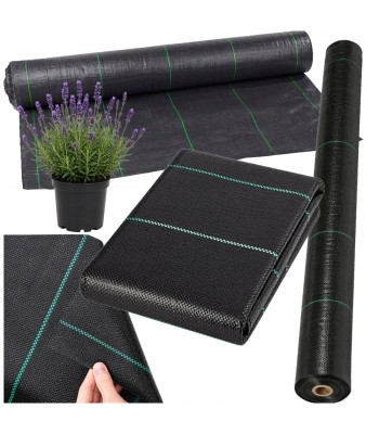 Melns mulčēšanas agrotekstils DIVODV, 70 g/m², 1 × 20 m