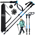 VERK GROUP trekinga un nūjošanas nūjas, melnas, 62cm–137cm