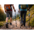 VERK GROUP trekinga un nūjošanas nūjas, melnas, 62cm–137cm