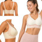 Sieviešu sporta krūšturis ar push-up efektu, modelējošs, bezvīļu, ar ieliktņiem, 2XL