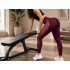 Sieviešu garie sporta legingi ar push-up efektu, augstu jostasvietu, bordo, L/XL