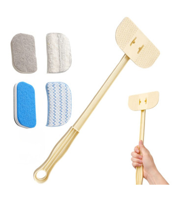 Daudzfunkcionāla tīrīšanas birste ar rokturi un 4 līplentes uzlikām, 41 cm