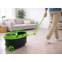 Rotējošais mops ar spaini uz riteņiem un 2 mikrošķiedras uzlikām, 360°