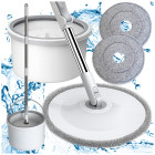 Rotējošais Spin mop komplekts ar spaini un 2 mikrošķiedras uzlikām, 360°