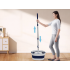 Plakans rotējošs grīdas mops ar saliekamu spaini un mikrošķiedras uzlikām, 360°
