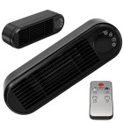 Elektriskais ventilatora sildītājs ar tālvadības pulti, 1000 W