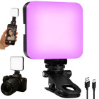 Mini LED RGB lampa foto un video uzņemšanai ar klipsi un 1/4'' vītni, 150°, 3000K–6500K, 5,5 W