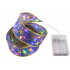 Gaismas LED lente Ziemassvētku eglītei, violeta svētku dekorācija, 40 LED, 4 m
