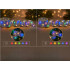 Gaismas LED lente Ziemassvētku eglītei, violeta svētku dekorācija, 40 LED, 4 m