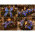 Gaismas LED lente Ziemassvētku eglītei, violeta svētku dekorācija, 40 LED, 4 m