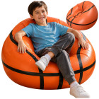 Piepūšams basketbola bumbas formas pufs–krēsls dārzam un terasei, 60 × 95 cm
