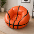 Piepūšams basketbola bumbas formas pufs–krēsls dārzam un terasei, 60 × 95 cm