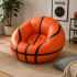 Piepūšams basketbola bumbas formas pufs–krēsls dārzam un terasei, 60 × 95 cm
