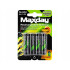 Ni-MH AA R6 uzlādējamie akumulatori, 4 gab., 4800 mAh, 1,2 V