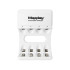 MAXDAY lādētājs AA/AAA akumulatoriem, USB-C, LED, 4 sloti, ātrā uzlāde, 704A2