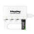 MAXDAY lādētājs AA/AAA akumulatoriem, USB-C, LED, 4 sloti, ātrā uzlāde, 704A2