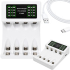 MAXDAY AA/AAA akumulatoru lādētājs ar USB-C un LED indikatoru, C704B3