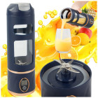 Portatīvais bezvadu blenderis ar pudeles funkciju, tumši zils, USB, 450 ml
