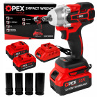 Akumulatora triecienatslēga OPEX TOOLS ar bezsuku motoru, 2 akumulatoriem un muciņām, OPX28009, 21V