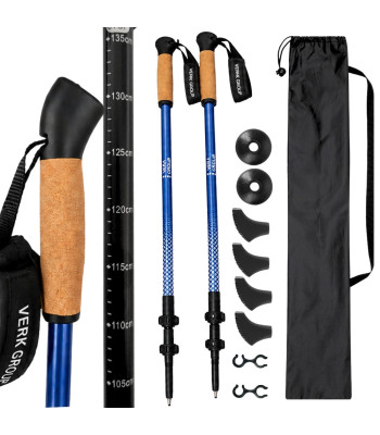 Regulējamas saliekamas nūjošanas un trekinga nūjas, 65–145 cm