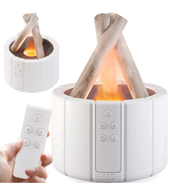 Gaisa mitrinātājs un USB aromāta difuzors ar RGB LED un liesmas efektu