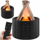USB gaisa mitrinātājs un aromāta difuzors ar RGB LED un kamīna liesmas efektu, 20cm x 15cm