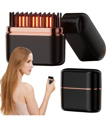 Matu taisnošanas suka ar USB-C uzlādi un temperatūras regulēšanu, 160–200 °C, 8cm x 7cm x 3cm
