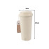 Pašmaisāma termokrūze no nerūsējošā tērauda ar USB, bēša, 350 ml, 19 × 9 cm