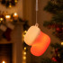 Silikona Ziemassvētku zeķes formas LED lampiņa, USB, 3 gaismas režīmi, 7 × 7 × 5 cm