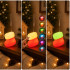 Silikona Ziemassvētku zeķes formas LED lampiņa, USB, 3 gaismas režīmi, 7 × 7 × 5 cm