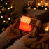Silikona Ziemassvētku zeķes formas LED lampiņa, USB, 3 gaismas režīmi, 7 × 7 × 5 cm