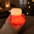 Silikona Ziemassvētku zeķes formas LED lampiņa, USB, 3 gaismas režīmi, 7 × 7 × 5 cm