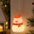 LED Ziemassvētku sniegavīra lampa, silikona, USB, 3 režīmi, piekarama, 9 × 6 cm