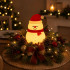 LED Ziemassvētku sniegavīra lampa, silikona, USB, 3 režīmi, piekarama, 9 × 6 cm