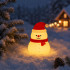 LED Ziemassvētku sniegavīra lampa, silikona, USB, 3 režīmi, piekarama, 9 × 6 cm